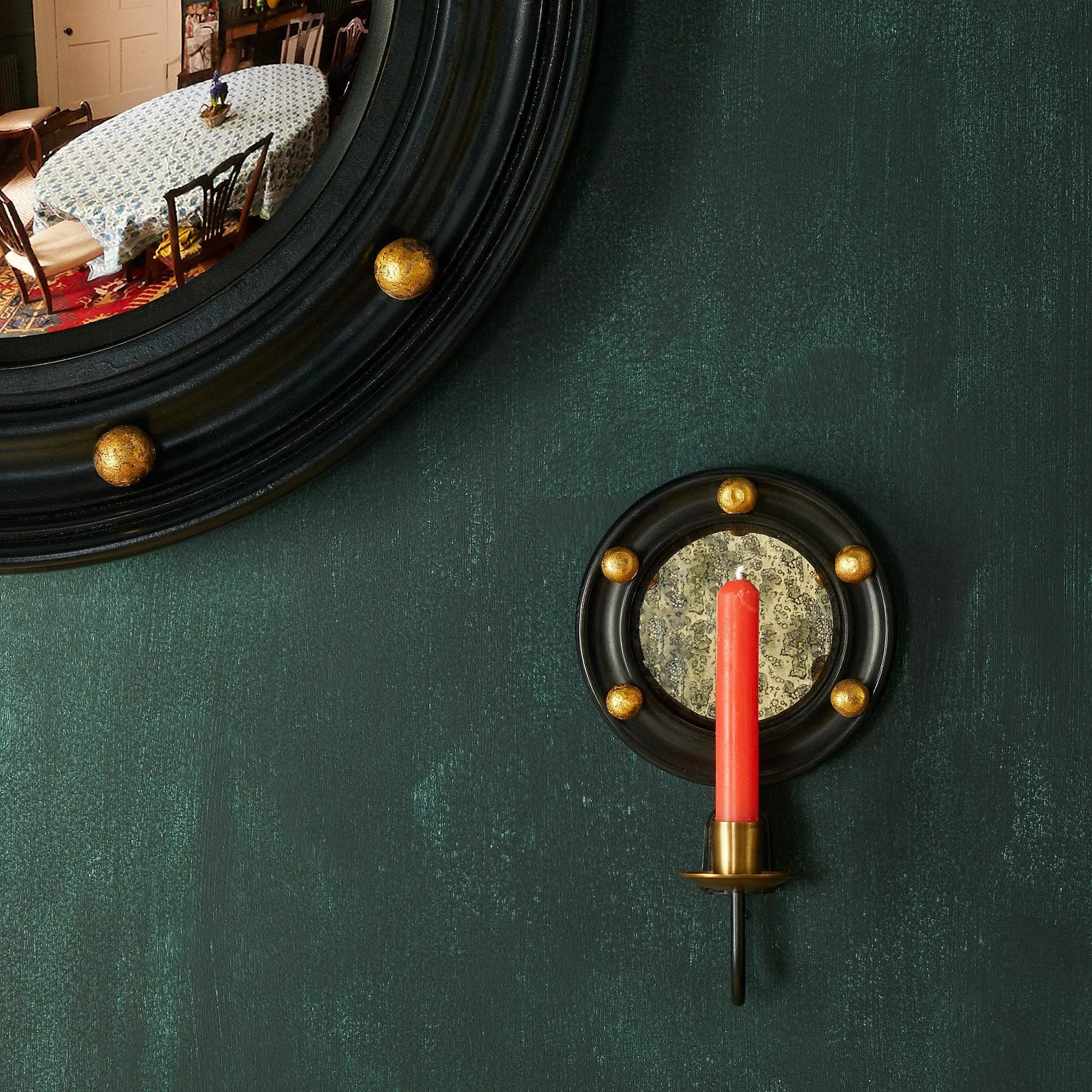 Dracool wall mounted candle holder in Ebony wood
