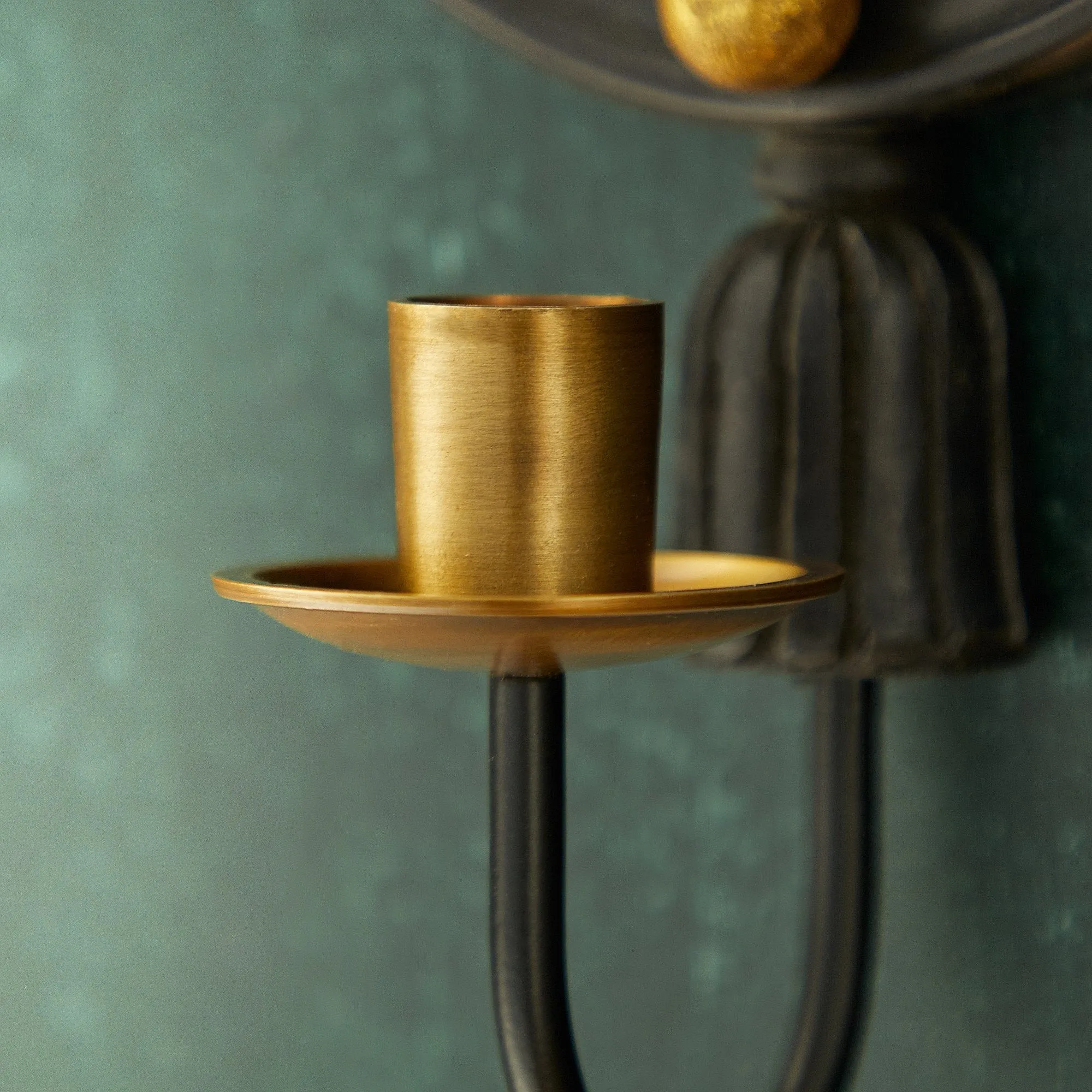 Dracool wall mounted candle holder in Ebony wood