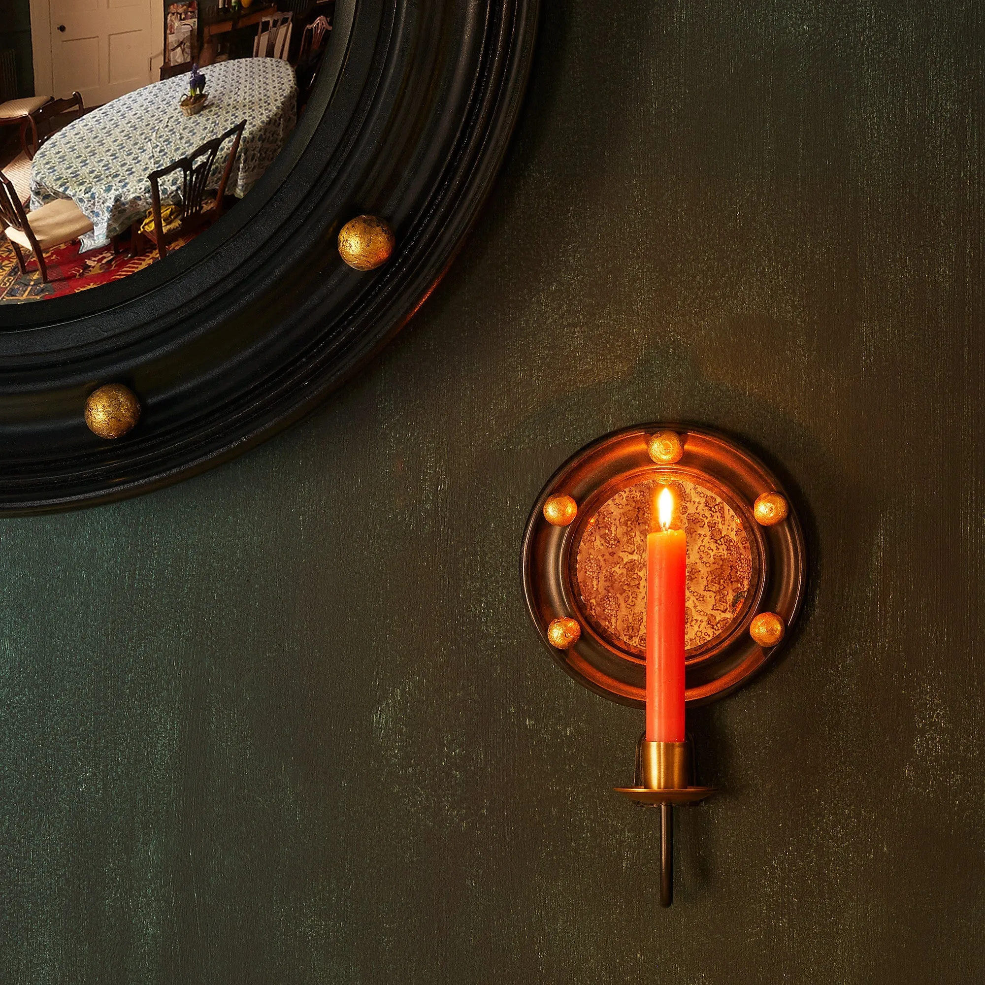Dracool wall mounted candle holder in Ebony wood