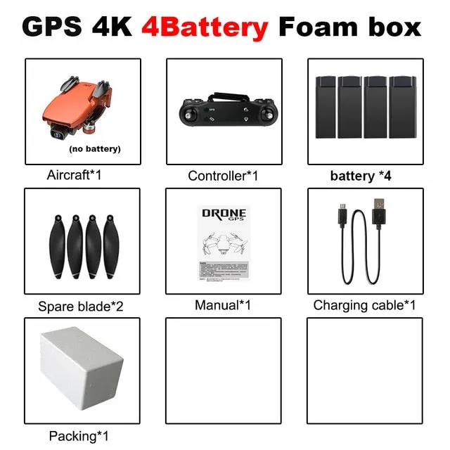 Drones Vimillo S3 4K GPS Drone With Camera 4K Professional 5G WiFi Dron Brushless 25mins Distance 1km Professional Rc Quadcopter PK EX5
