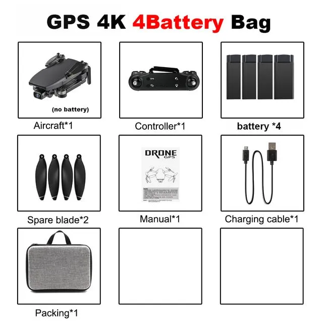 Drones Vimillo S3 4K GPS Drone With Camera 4K Professional 5G WiFi Dron Brushless 25mins Distance 1km Professional Rc Quadcopter PK EX5