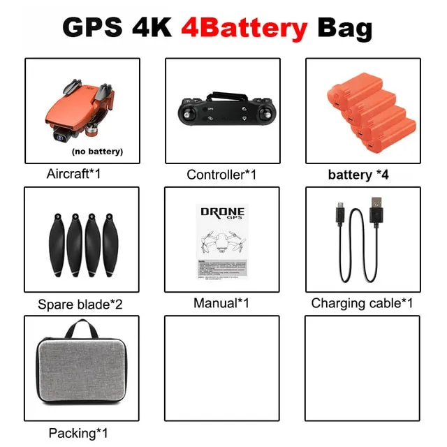 Drones Vimillo S3 4K GPS Drone With Camera 4K Professional 5G WiFi Dron Brushless 25mins Distance 1km Professional Rc Quadcopter PK EX5