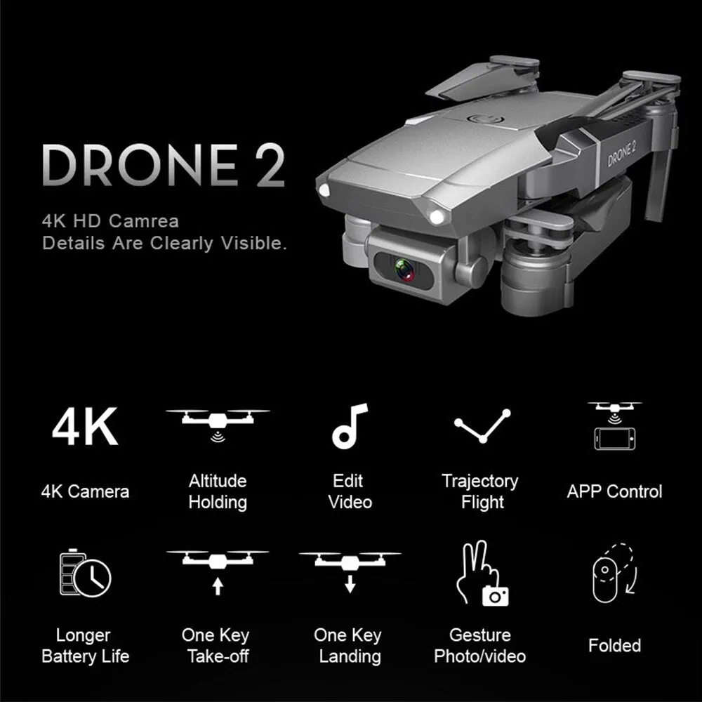 E68 Drone HD wide angle 4K WIFI 1080P FPV Drones video live Recording Quadcopter Height To maintain Drone CameraVS e58 Dron Toys