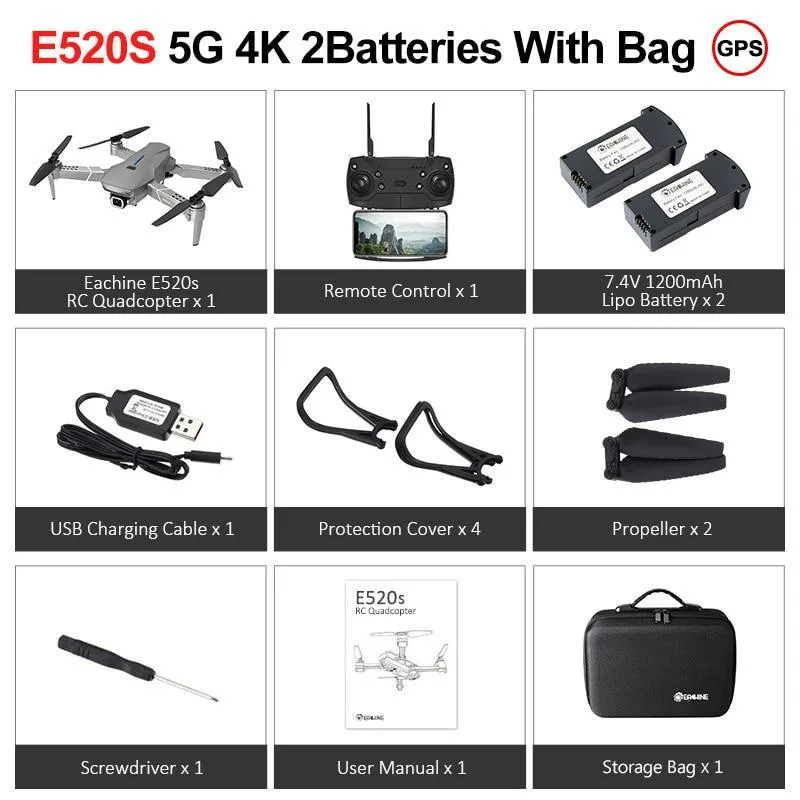 Eachine Drone Helicopter E520S RCFoldable Video