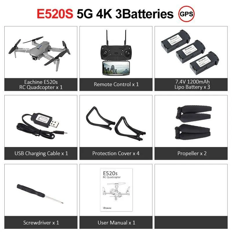 Eachine Drone Helicopter E520S RCFoldable Video