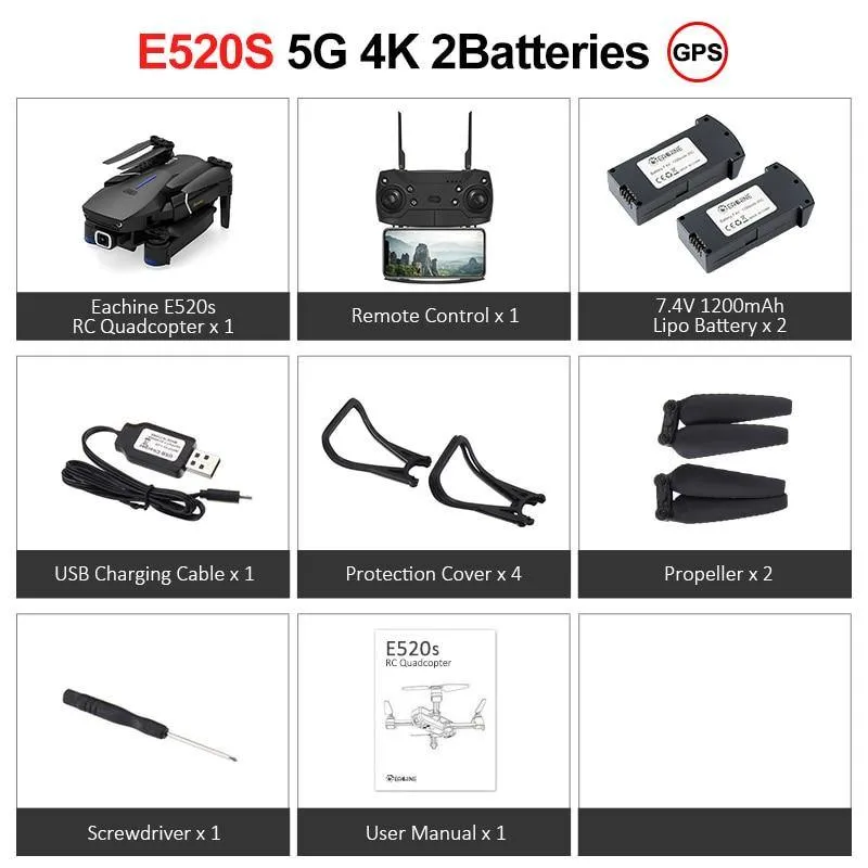 Eachine Drone Helicopter E520S RCFoldable Video