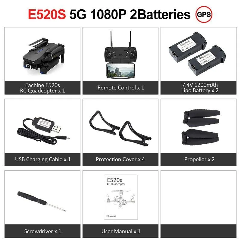 Eachine Drone Helicopter E520S RCFoldable Video