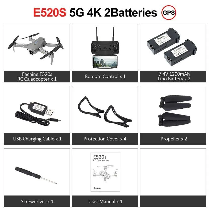 Eachine Drone Helicopter E520S RCFoldable Video