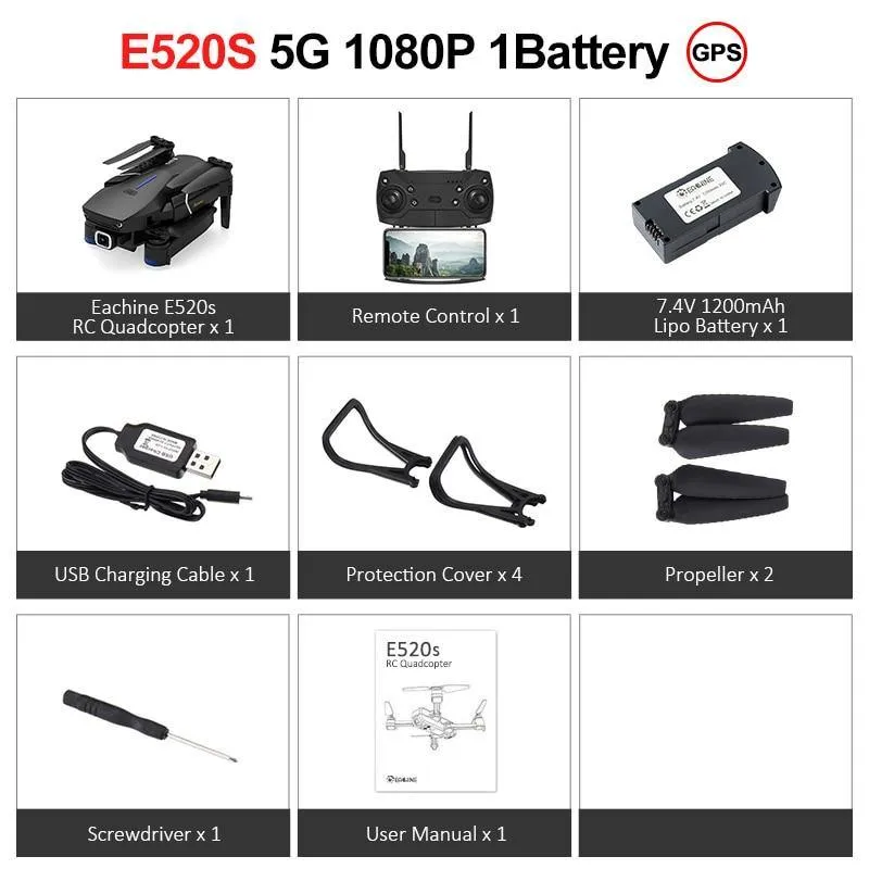 Eachine Drone Helicopter E520S RCFoldable Video