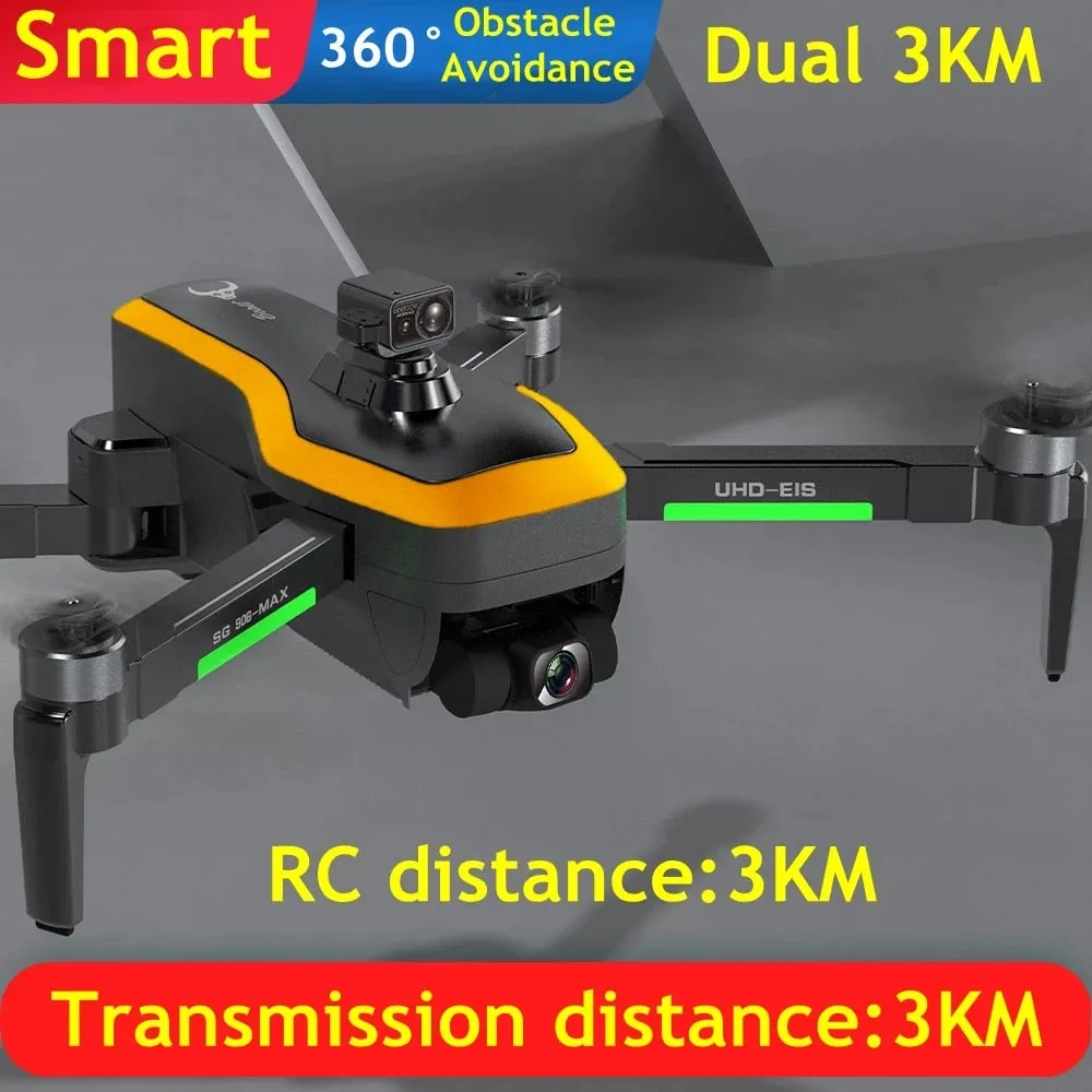 EQB SG906 MAX GPS Drone with 3 Axis Gimbal Professional 4K Camera Obstacle Avoidance RC Quadcopter 5G FPV Profesional Drones