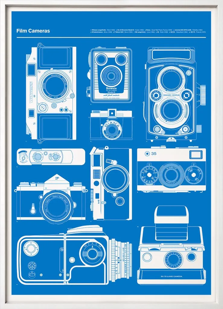 Film Cameras Blue