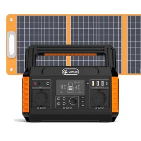 Flashfish P60   TSP100 Solar Generator Kit丨560W 520Wh   100W Solar Panel