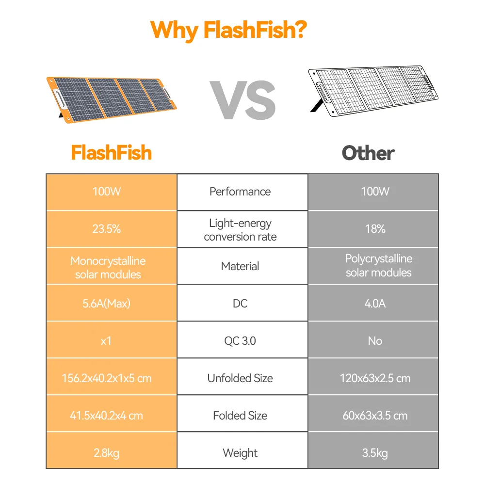 Flashfish P60   TSP100 Solar Generator Kit丨560W 520Wh   100W Solar Panel