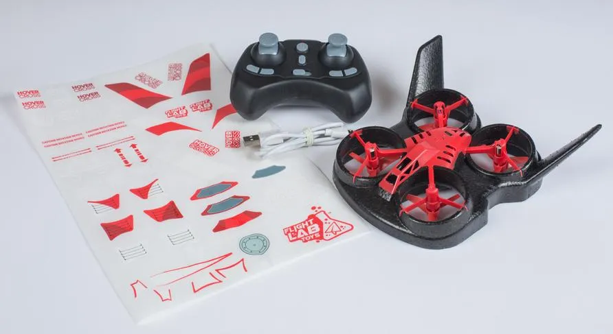 Flight Lab Toys - HoverCross Drone/Hovercraft, RTF, Red
