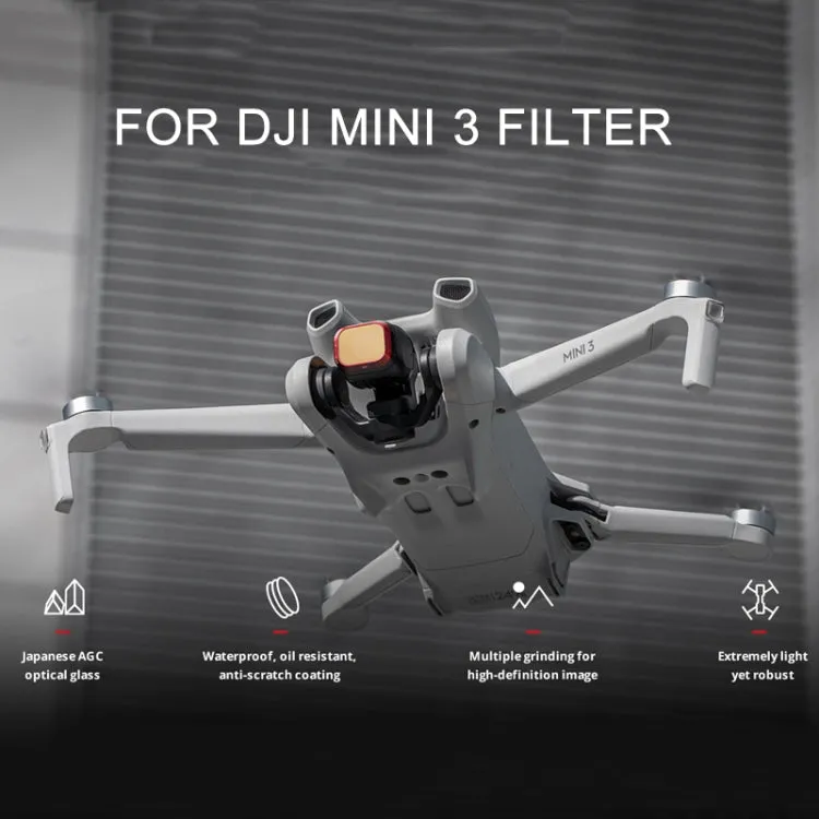 For DJI Mini 3 PGYTECH Filter Aluminum Alloy Drone Filter,Spec: CPL NDPL 16/64/128/256