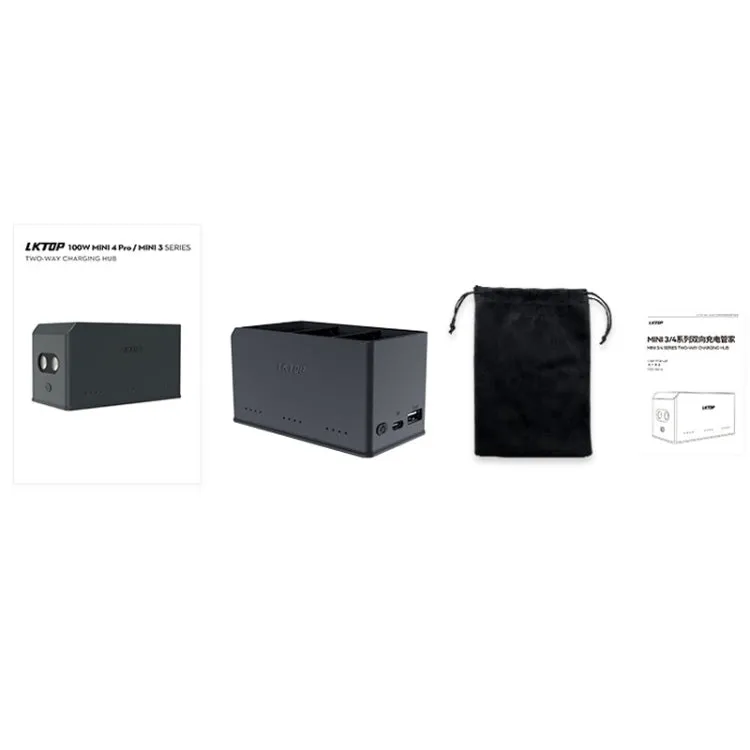 For DJI Mini 4 Pro / Mini 3 Pro Drone LKTOP 100W Two Way Charging Hub
