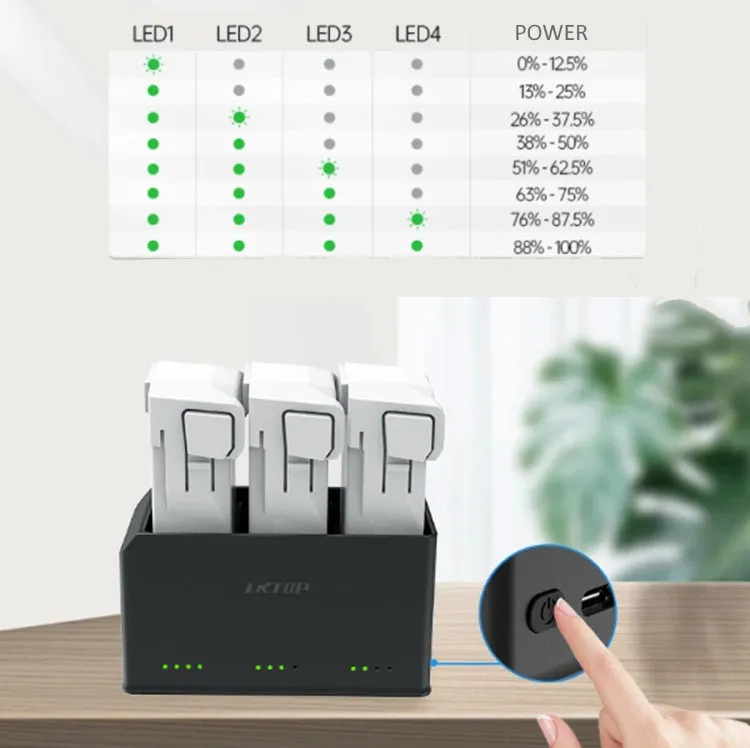 For DJI Mini 4 Pro / Mini 3 Pro Drone LKTOP 100W Two Way Charging Hub