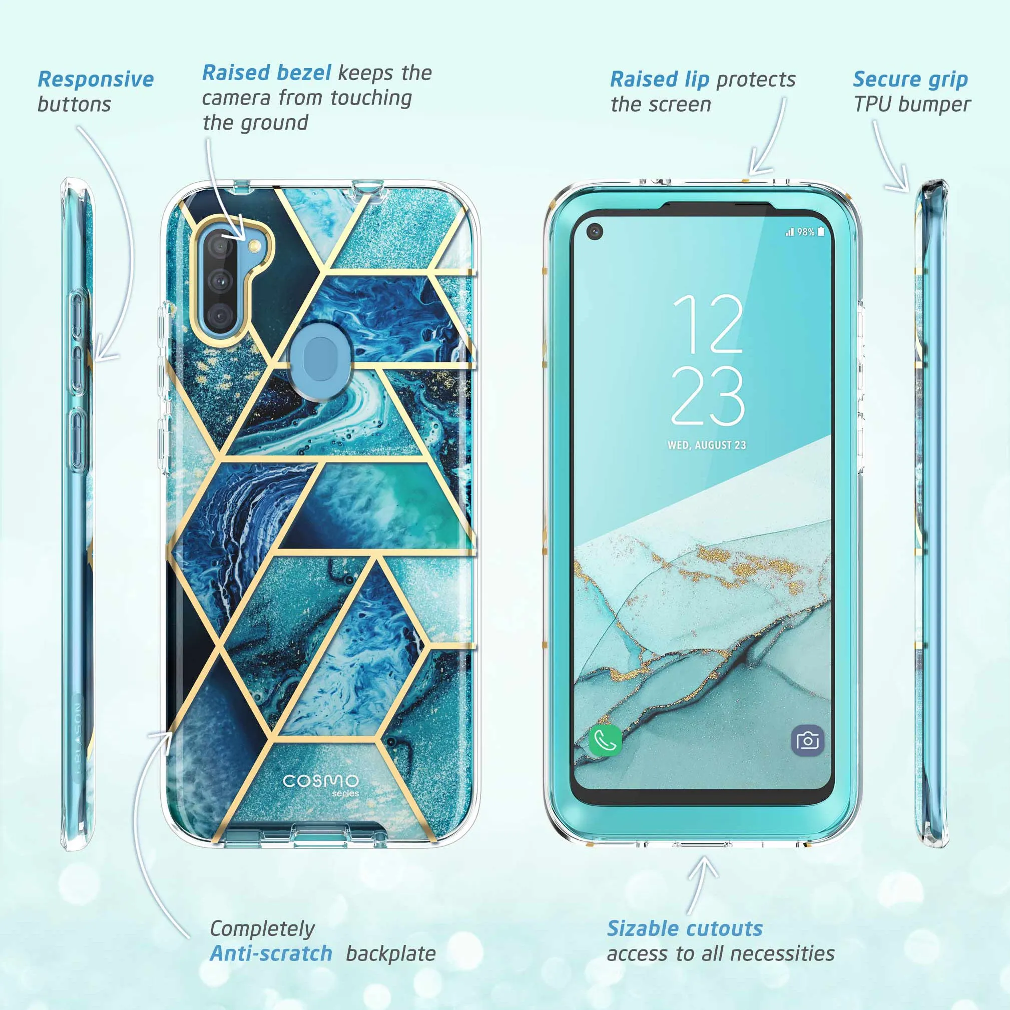 Galaxy A11 Cosmo Case(open box) - Ocean Blue
