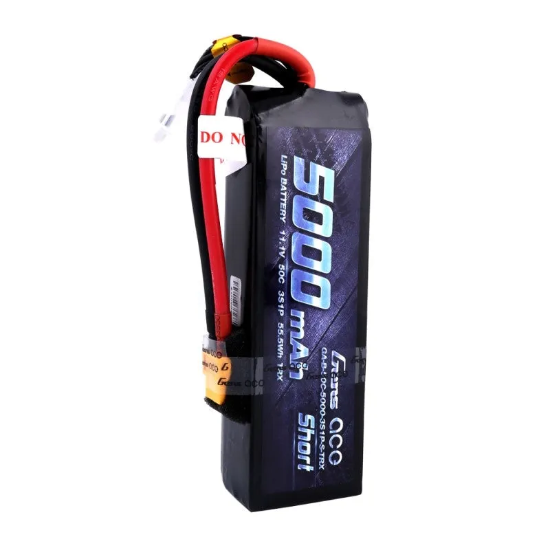 Gens Ace 11.1V 5000mAh 50C LiPo Battery Short Pack (Traxxas Plug)