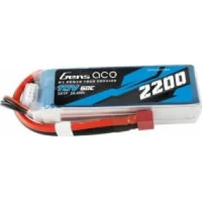 Gens Ace Li-Po 60C 2200mAh 11.1V w/EC3 By GENS ACE BATTERIES
