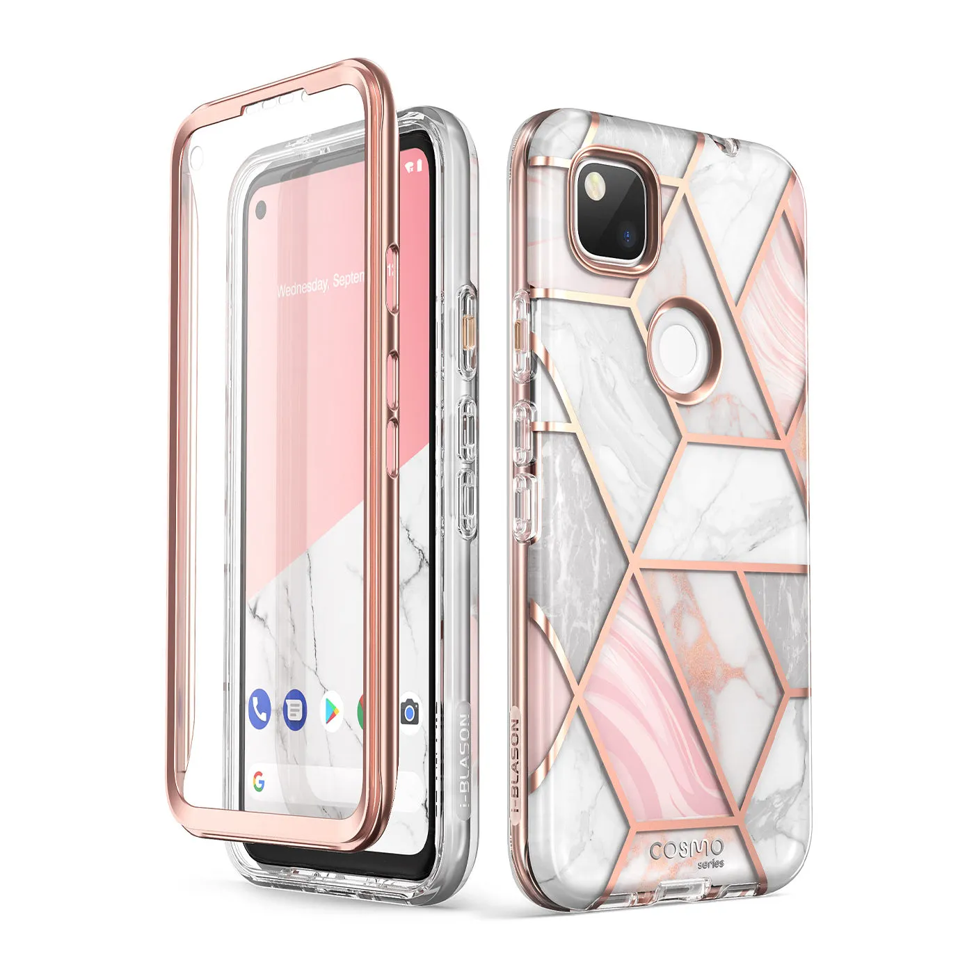 Google Pixel 4a Cosmo Case - Marble Pink