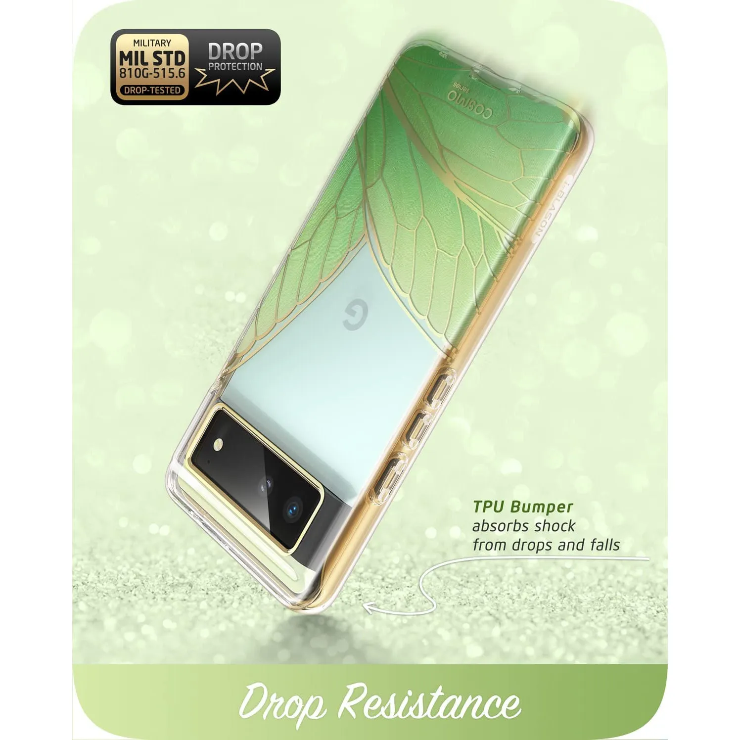 Google Pixel 6 Cosmo Case - Green Butterfly