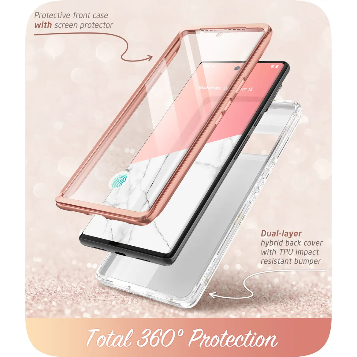 Google Pixel 6 Pro Cosmo Case(open box) - Marble Pink