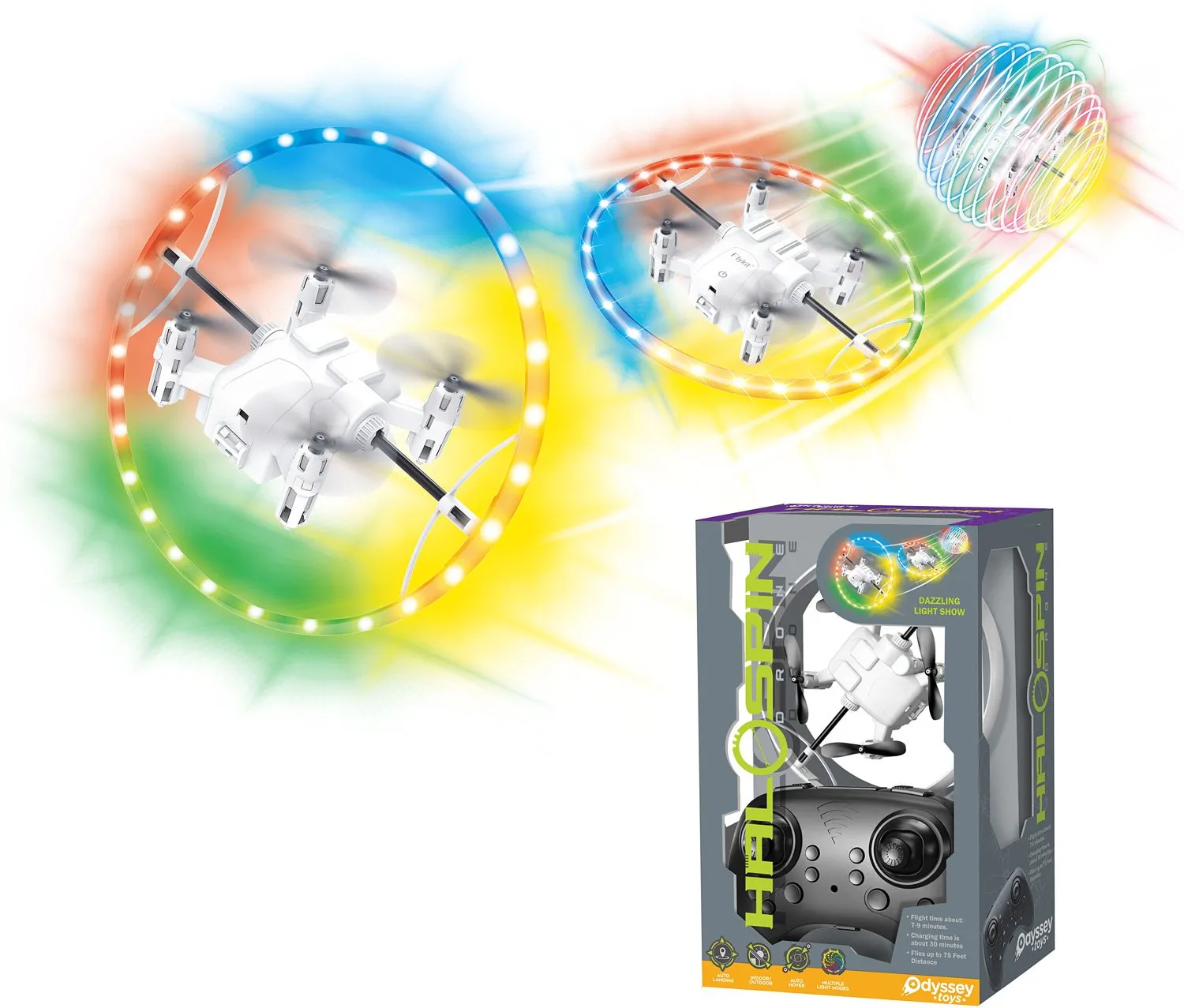 Halospin Rotating Light Ring Drone
