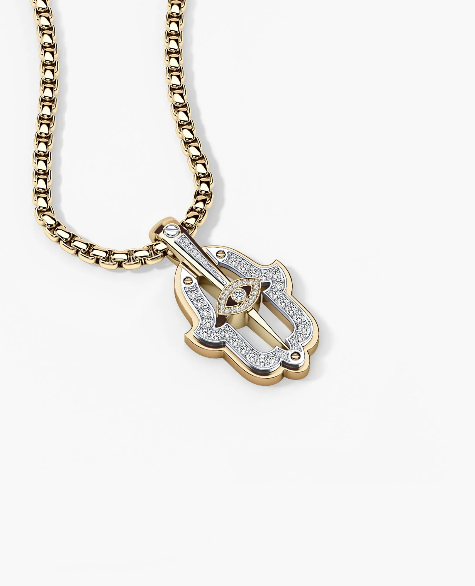 HAMSA Pendant in Gold with 0.30ct Diamonds