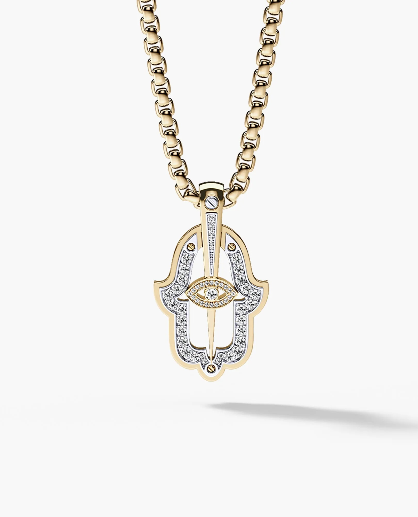 HAMSA Pendant in Gold with 0.30ct Diamonds