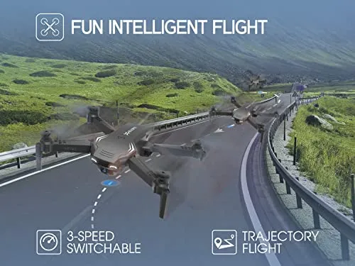 Heygelo S90 Drone with Camera for Adults, 1080P HD Mini FPV Drones for Kids Beginners, Foldable RC Quadcopter Toys Gifts for Boys Girls with Altitude Hold, Voice/Gesture Control, 3 Speeds, 2 Batteries