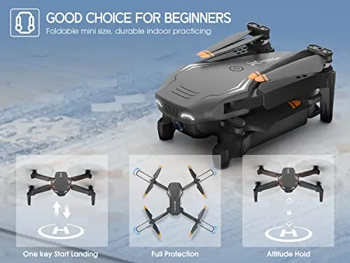 Heygelo S90 Drone with Camera for Adults, 1080P HD Mini FPV Drones for Kids Beginners, Foldable RC Quadcopter Toys Gifts for Boys Girls with Altitude Hold, Voice/Gesture Control, 3 Speeds, 2 Batteries