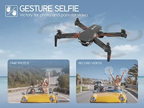 Heygelo S90 Drone with Camera for Adults, 1080P HD Mini FPV Drones for Kids Beginners, Foldable RC Quadcopter Toys Gifts for Boys Girls with Altitude Hold, Voice/Gesture Control, 3 Speeds, 2 Batteries