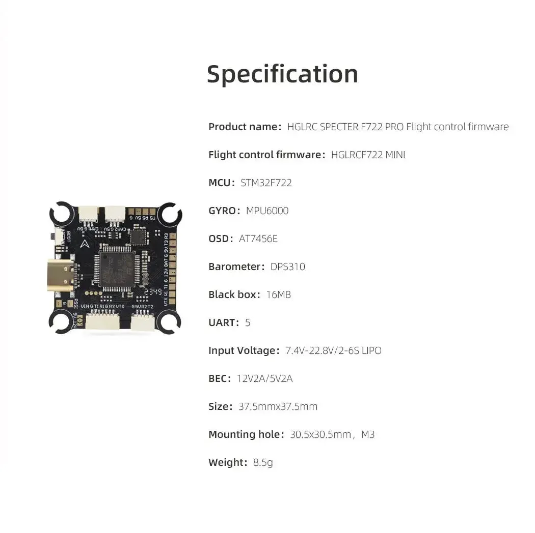HGLRC SPECTER F722 Pro Flight Controller