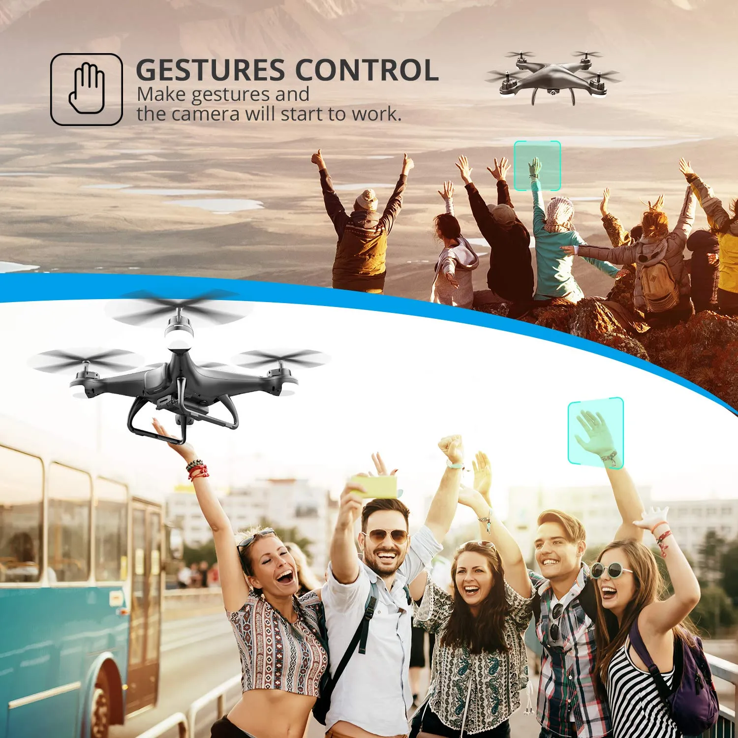 Holy Stone HS110D FPV RC Drone 1080P HD Camera Live Video 120° Quadcopter