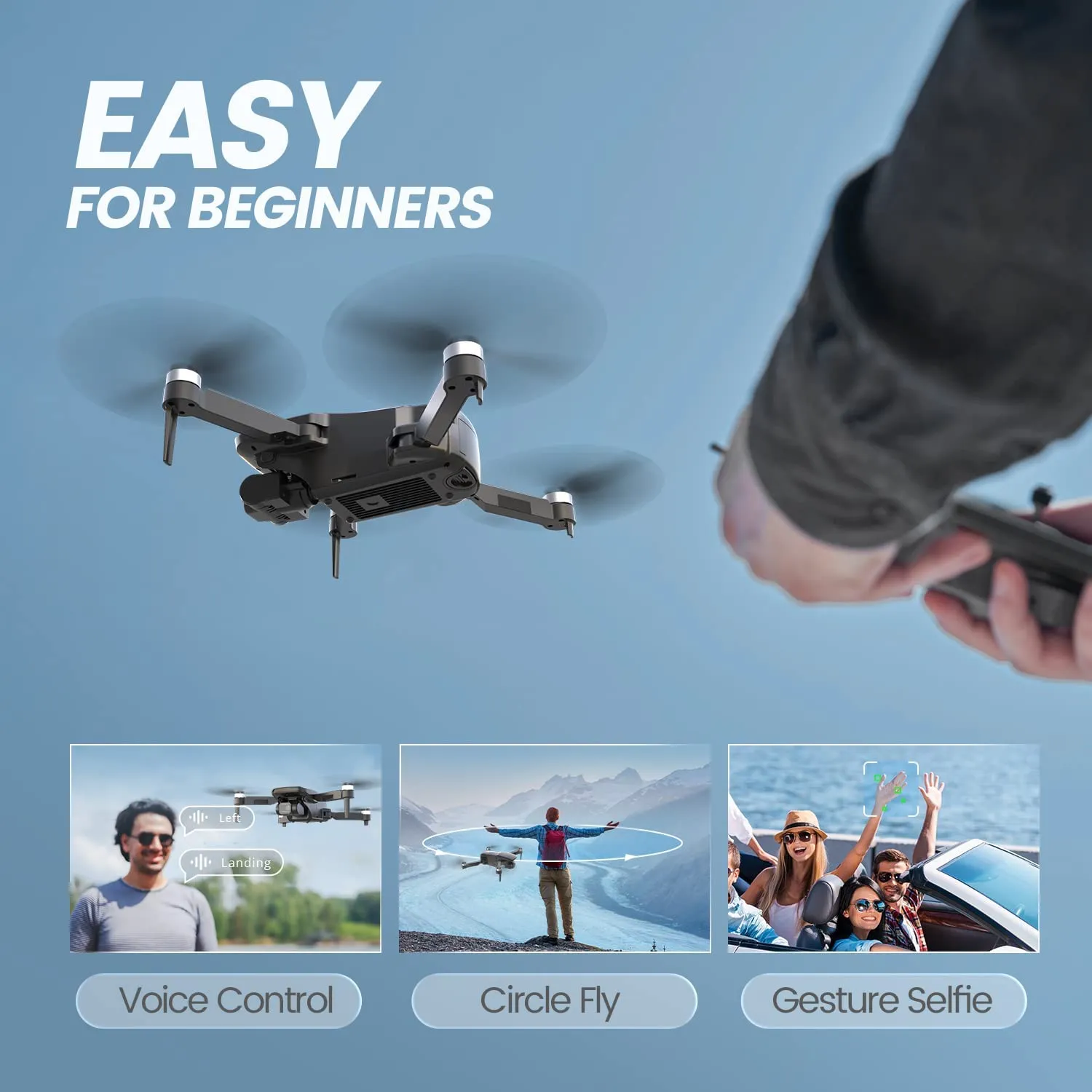 Holy Stone HS360 Foldable FPV GPS Drone with 4K Rock Steady Camera RC Quadcopter