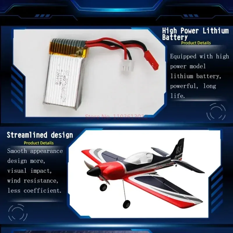 Hot 5ch Red Bull Stunt Rc Airplane With 3d/6g Brushless Motor Fighter