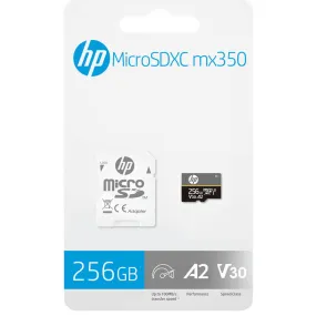 HP Micro SD Card MX350 A2 256GB U3 High Speed With Adapator Class 10