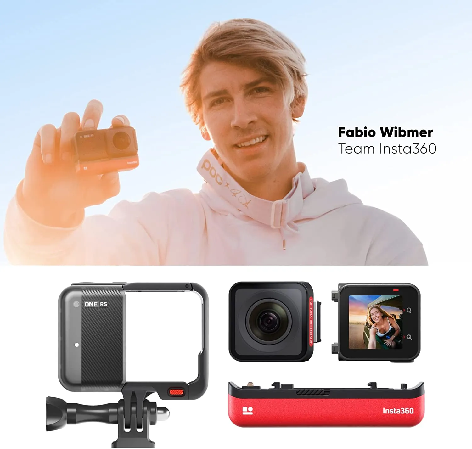 Insta360 ONE RS 4K Edition – Waterproof 4K 60fps Action Camera, 48MP Photos
