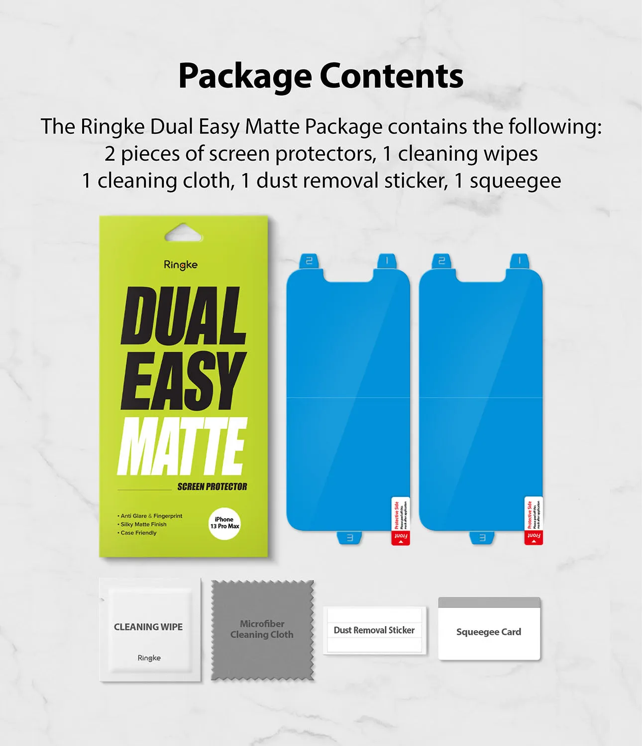 iPhone 13 Pro Max Screen Protector | Dual Easy Film Matte
