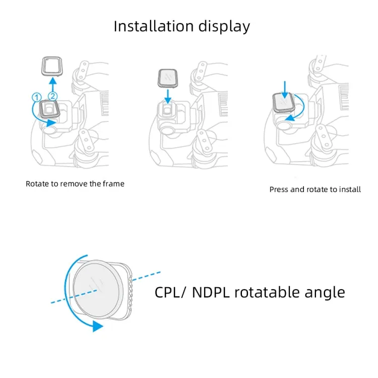 JSR Drone ND16-PL Lens Filter for DJI MAVIC Air 2