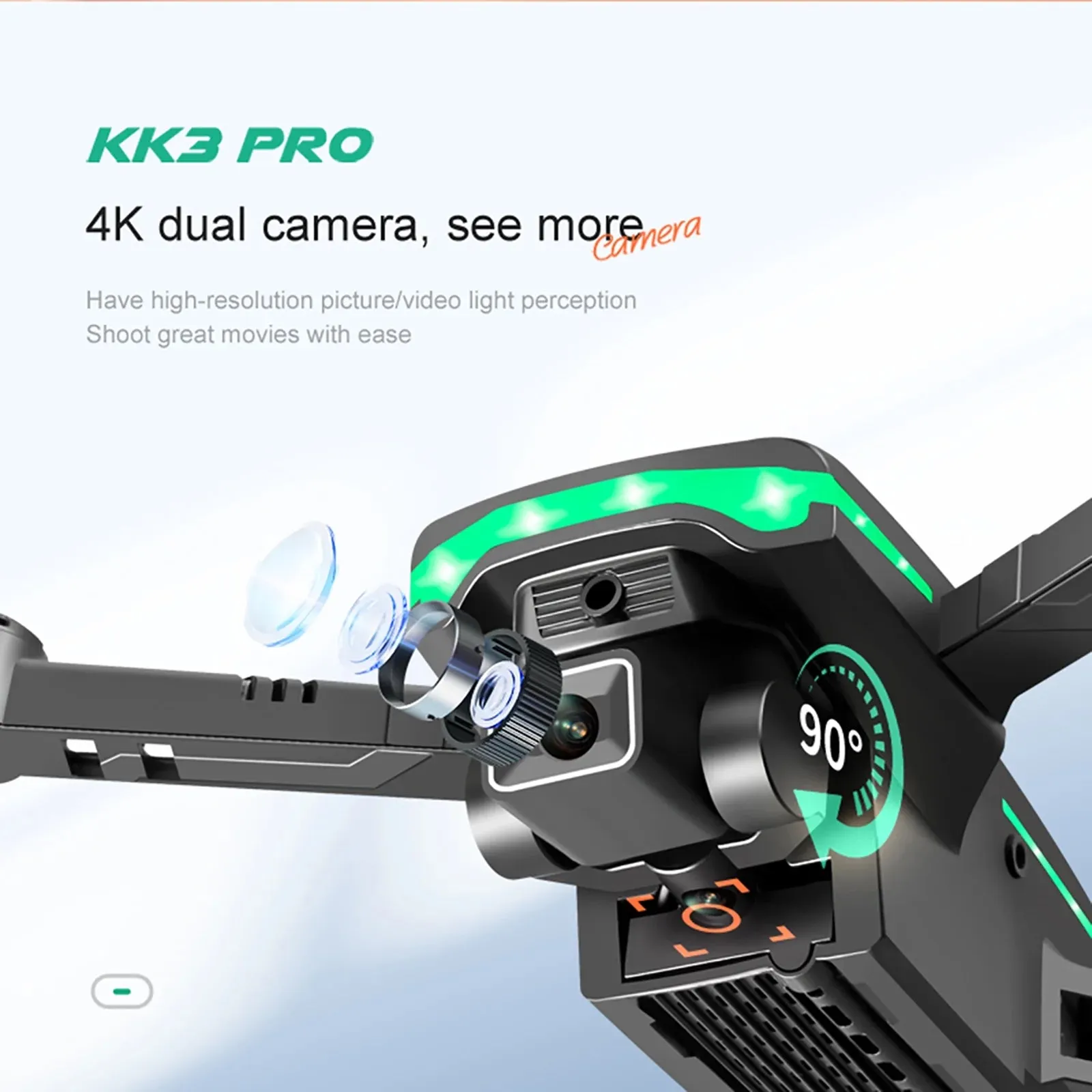 KK3 Pro Mini Drone 4K Professional HD Dual Camera with WIFI