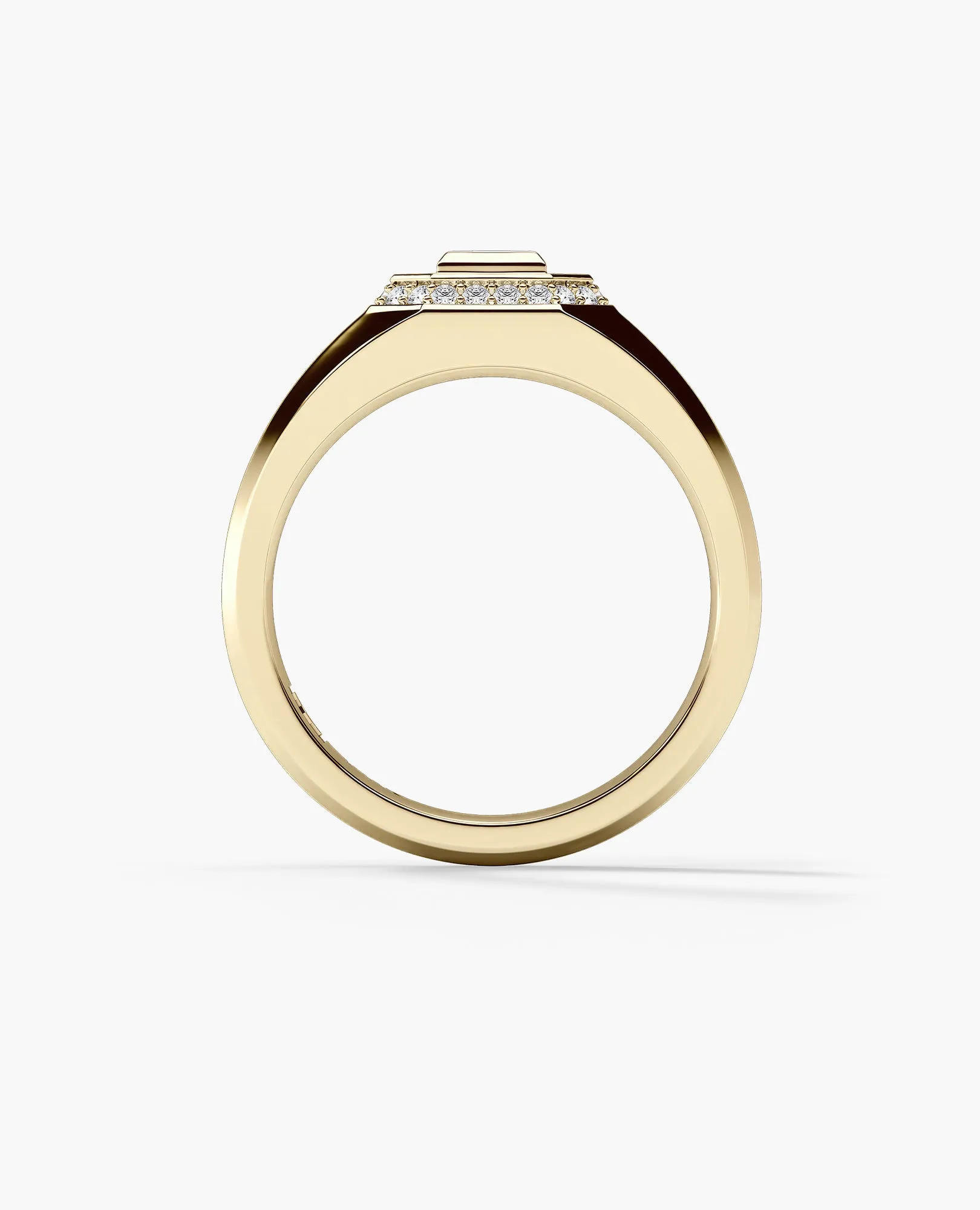 LA PAZ Gold Signet Ring with 0.20ct Diamonds