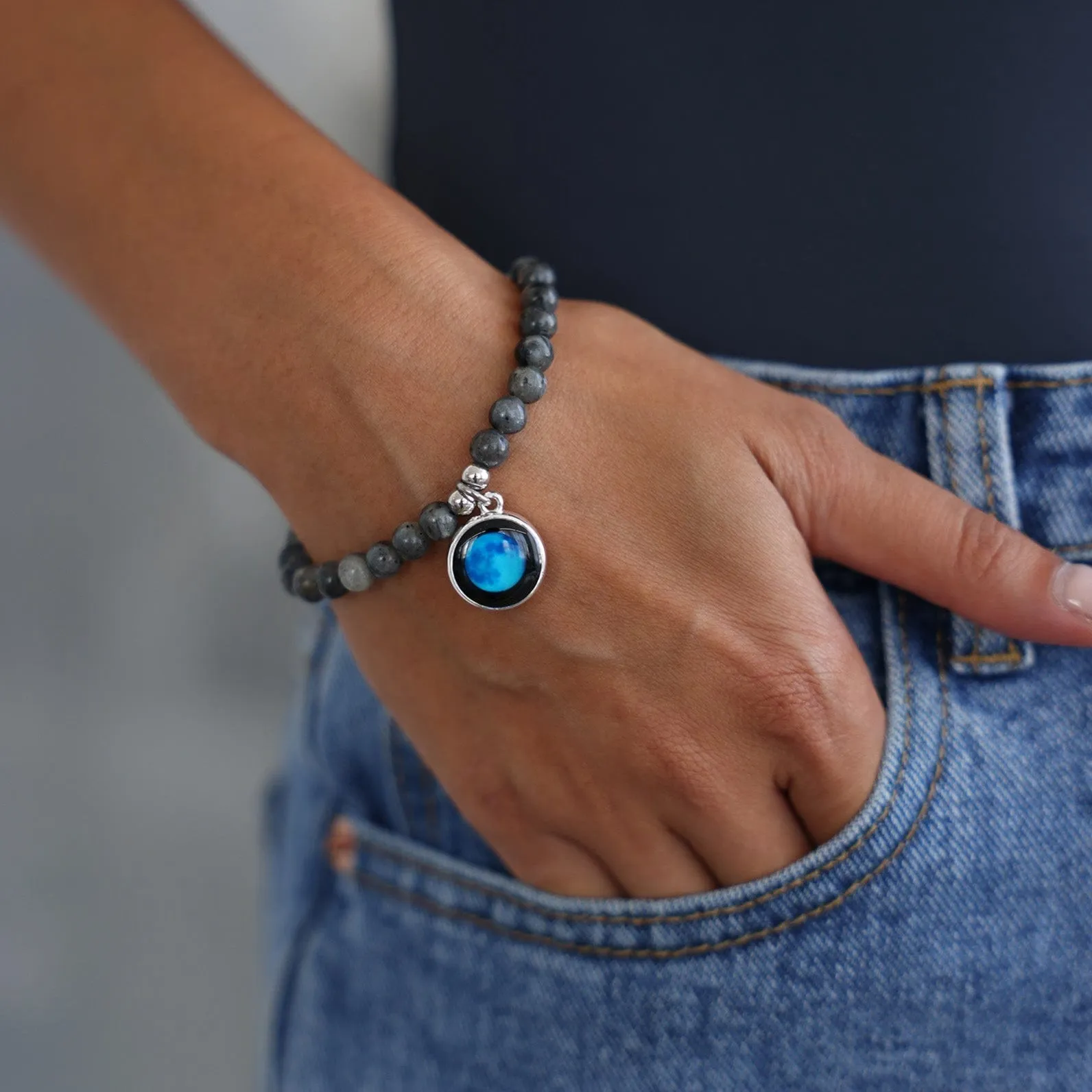 Labradorite Beaded Bracelet