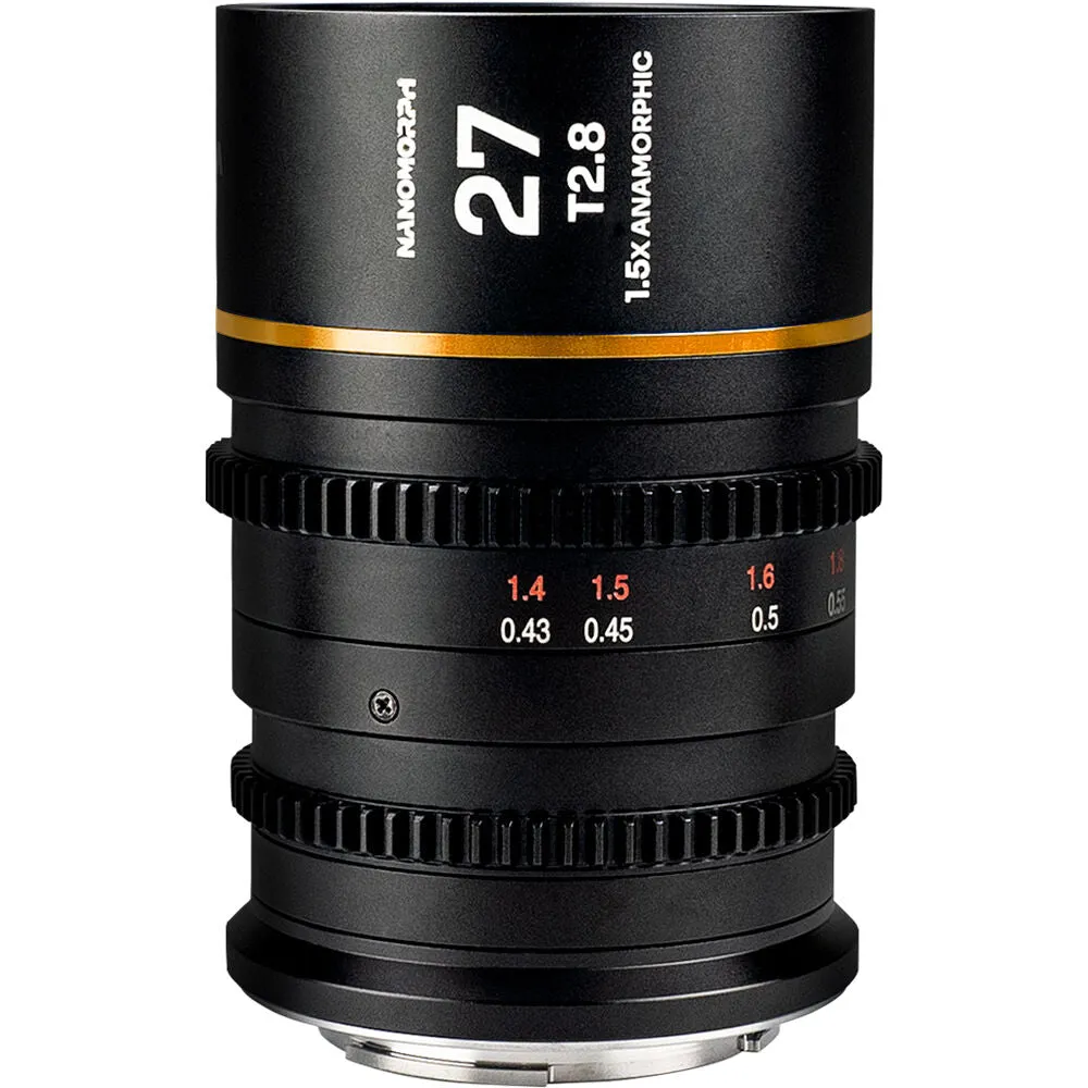 Laowa Nanomorph 27mm T2.8 1.5X S35 (Amber) - (Cine) DL Lens