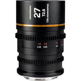 Laowa Nanomorph 27mm T2.8 1.5X S35 (Amber) - (Cine) DL Lens