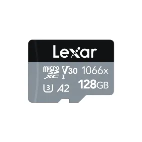 Lexar 128GB Professional 1066x UHS-I microSDXC 128GB Memory Card without SD Adapter (SILVER Series)