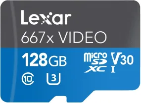 Lexar 667x Video microSDXC UHS-I Memory Card For Action Cameras