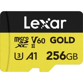 Lexar Professional Gold 256GB microSDXC UHS-II 280MB/s UHS-II Memory Card - V60