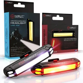 LINE-120FR FRONT OR REAR BIKE LIGHT USB RECHARGEABLE LED BICYCLE LIGHTS SKATEBOARD LONGBOARD ROAD MOUNTAIN BICYCLE FLASHER SET